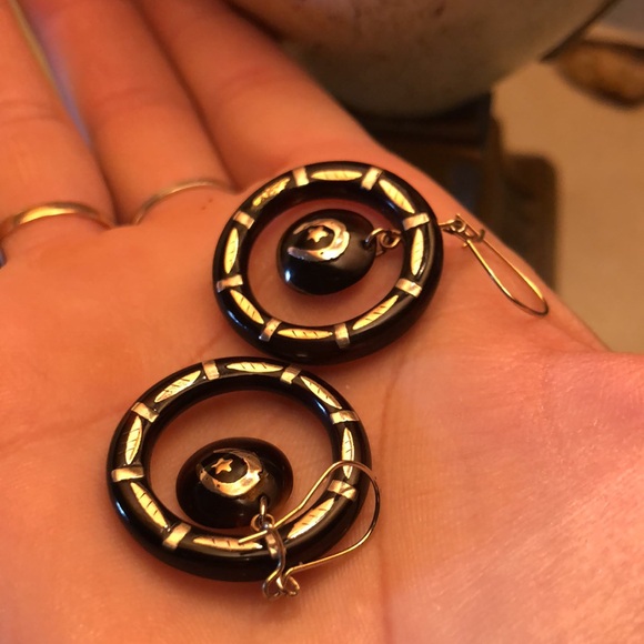 Victorian pique tortoise shell earrings - Picture 16 of 16